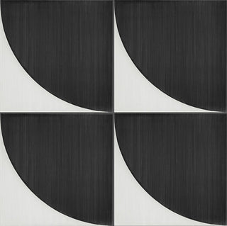 8x8 Scenario Wave-Line Patterned Concrete-Look Matte Smooth Porcelain Tile