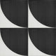 8x8 Scenario Wave-Line  Patterned Concrete-Look Matte Smooth Porcelain Tile Black White Blend