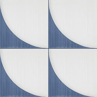 8x8 Scenario Wave-Line Patterned Concrete-Look Matte Smooth Porcelain Tile