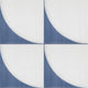 8x8 Scenario Wave-Line  Patterned Concrete-Look Matte Smooth Porcelain Tile Navy White