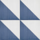 8x8 Scenario Diamond-Triangle  Patterned Concrete-Look Matte Smooth Porcelain Tile Blue White