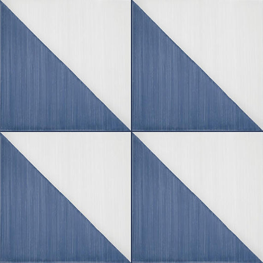 8x8 Scenario Diamond-Triangle Patterned Concrete-Look Matte Smooth Porcelain Tile