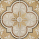 8x8 Quartetto Quatrefoil Petal Floral Patterned Concrete-Look Matte Natural Porcelain Tile Golden Beige