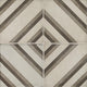 8x8 Quartetto Diagonal Rhombus Linear Patterned Concrete-Look Matte Natural Porcelain Tile Gray Ivory