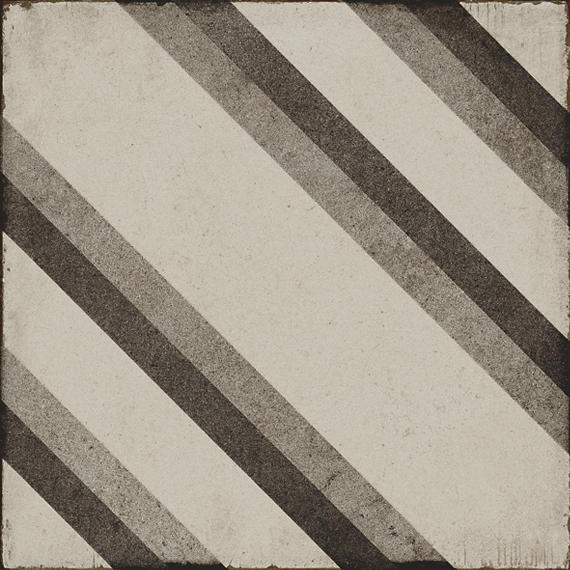 8x8 Quartetto Diagonal Rhombus Linear Patterned Concrete-Look Matte Natural Porcelain Tile Gray Ivory