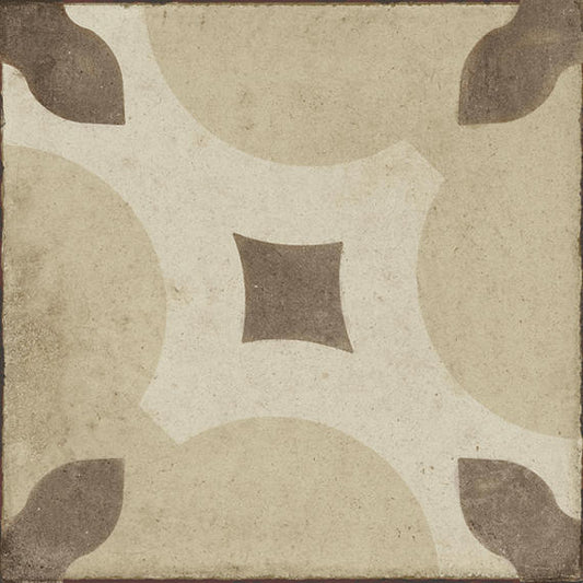8x8 Quartetto Clover Trellis Diamond Patterned Concrete-Look Matte Natural Porcelain Tile