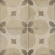 8x8 Quartetto Clover Trellis Diamond Patterned Concrete-Look Matte Natural Porcelain Tile Warm Taupe
