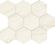 8 Perpetuo Hexagon  Natural Marble-Look Matte Smooth Porcelain Tile Soft White
