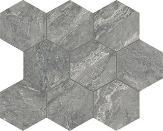 8x8 Perpetuo Hexagon Natural Marble-Look Matte Smooth Porcelain Tile