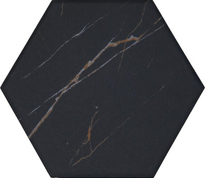 8 Perpetuo Hexagon  Natural Marble-Look Matte Smooth Porcelain Tile Warm Beige