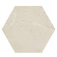 8 Scripter Hexagon  Stepwise Stone-Look Matte Smooth Porcelain Tile Beige Cream