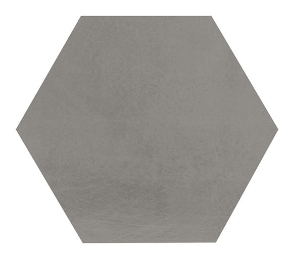8x9 Moroccan Concrete Hexagon  Natural Concrete-Look Matte Smooth Porcelain Tile Gray