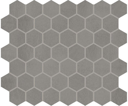 8x9 Moroccan Concrete Hexagon  Natural Concrete-Look Matte Smooth Porcelain Tile Gray