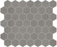8x9 Moroccan Concrete Hexagon  Natural Concrete-Look Matte Smooth Porcelain Tile Gray
