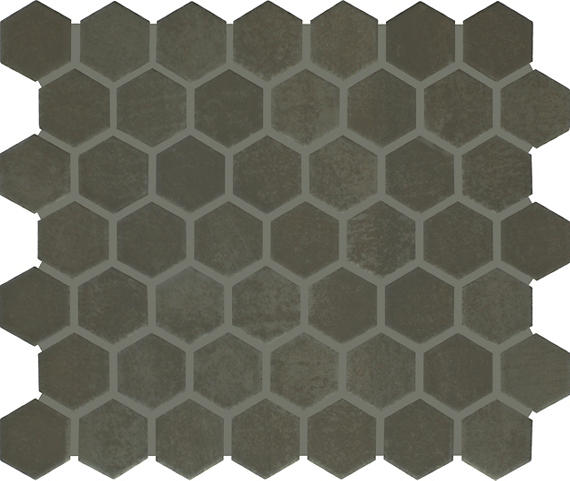 8x9 Moroccan Concrete Hexagon  Natural Concrete-Look Matte Smooth Porcelain Tile Soft Green