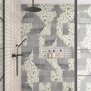 Beige - 12x12 Pebble Oasis Square & Rectangle Mosaic Natural-Look Tumbled Natural Pebble Tile