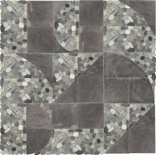 12x12 Pebble Oasis Square & Rectangle Mosaic Natural-Look Tumbled Natural Pebble Tile