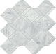 12x12 Gamma Diamond Rhombille Cube  Mosaic Marble-Look Polished Smooth Stone Tile Ice White