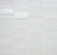 12x12 Serentina Random Pattern Stacked Mosaic Mixed-Material Look Glossy Smooth Glass Tile White