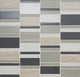 12x12 Serentina Random Pattern Stacked Mosaic Mixed-Material Look Glossy Smooth Glass Tile Gray Beige