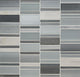 12x12 Serentina Random Pattern Stacked Mosaic Mixed-Material Look Glossy Smooth Glass Tile Gray Blue