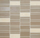 12x12 Serentina Random Pattern Stacked Mosaic Mixed-Material Look Glossy Smooth Glass Tile Beige Tan