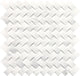 11/2x3/4 Stone A La Mod Basketweave  Mosaic Stone-Look Honed Smooth Stone Tile White Marble