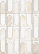 12x18 Perfit Mosaix Ellipse Oval Grid Mosaic Marble-Look Polished Smooth Stone Tile Ivory White