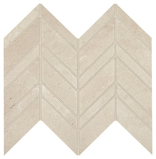 12x13 Modern Formation Chevron Patterned Stone-Look Matte Smooth Porcelain Tile
