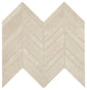 12x13 Modern Formation Chevron  Patterned Stone-Look Matte Smooth Porcelain Tile White