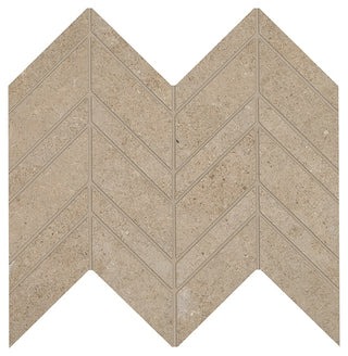 12x13 Modern Formation Chevron Patterned Stone-Look Matte Smooth Porcelain Tile
