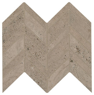 12x13 Modern Formation Chevron Patterned Stone-Look Matte Smooth Porcelain Tile