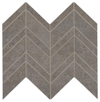 12x13 Modern Formation Chevron Patterned Stone-Look Matte Smooth Porcelain Tile