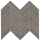 12x13 Modern Formation Chevron  Patterned Stone-Look Matte Smooth Porcelain Tile Darker Gray