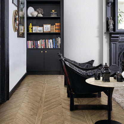 4x21 Vero Chevron  Natural Wood-Look Matte Smooth Porcelain Tile Medium Brown