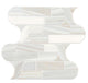 12x11 Pietra Divina Scroll Vine Abstract Pattern Mosaic Marble-Look Polished Smooth Stone Tile Ivory Marble