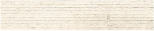 4x20 Marble Linear Raked Natural Marble-Look Matte Smooth Marble Tile