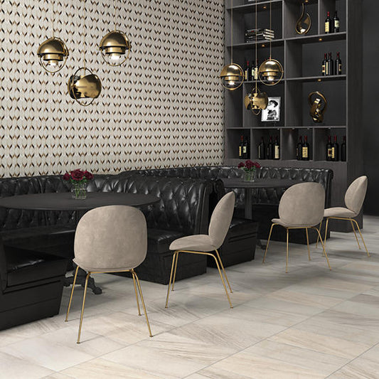 10x8 Fonte Leaf Petal Floral Mosaic Mixed-Color Polished Smooth Marble Tile