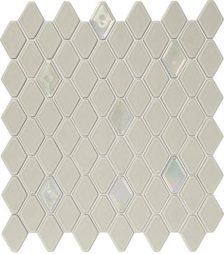 11x13 Stagecraft Hexagon Mosaic Mixed-Color Matte Smooth Glass Tile