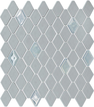 11x13 Stagecraft Hexagon Mosaic Mixed-Color Matte Smooth Glass Tile