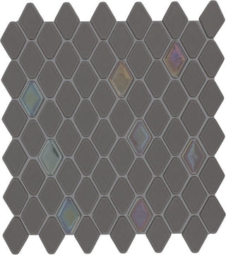 11x13 Stagecraft Hexagon Mosaic Mixed-Color Matte Smooth Glass Tile