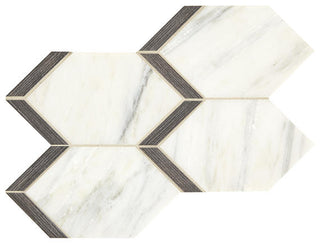 13x17 Castellina Stone Mosaics Hexagon Mosaic Natural-Look Polished Smooth Stone Tile