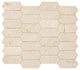 2x4 Marble Hexagon  Mosaic Stone-Look Honed Smooth Marble Tile Ivory Cream