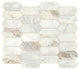 2x4 Marble Hexagon  Mosaic Stone-Look Honed Smooth Marble Tile Cream Gray