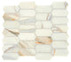 2x4 Marble Hexagon  Mosaic Stone-Look Honed Smooth Marble Tile Gold Cream