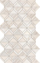 12x18 Perfit Mosaix Diamond Intricate Geometry Triangle Mosaic Marble-Look Polished Smooth Stone Tile Cream Beige