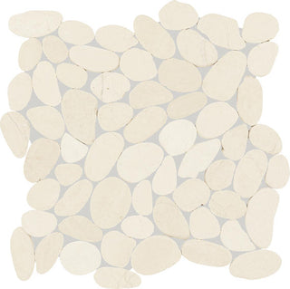 13x13 Pebble Oasis Mosaic Natural-Look Tumbled Natural Pebble Tile