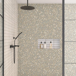 Coal Black - 13x13 Pebble Oasis Mosaic Natural-Look Tumbled Natural Pebble Tile
