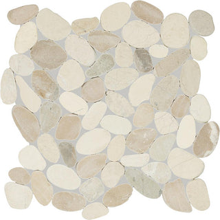 13x13 Pebble Oasis Mosaic Natural-Look Tumbled Natural Pebble Tile