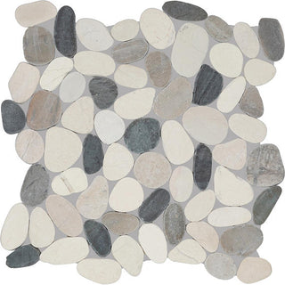 13x13 Pebble Oasis Mosaic Natural-Look Tumbled Natural Pebble Tile